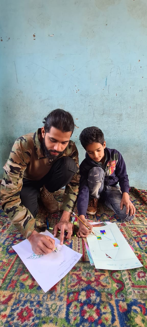 Intra Village Painting Competition Organised by Army Camp at Shadimarg, Distt Pulwama